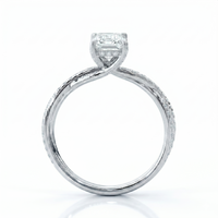 Twist Solitaire Ring - Emerald 1ct