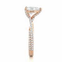Twist Solitaire Ring - Pear 2ct