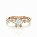 Twist Solitaire Ring - Pear 2ct