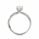 Twist Solitaire Ring - Pear 2ct