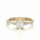 Twist Solitaire Ring - Pear 2ct