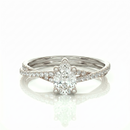 Twist Solitaire Ring - Pear 2ct
