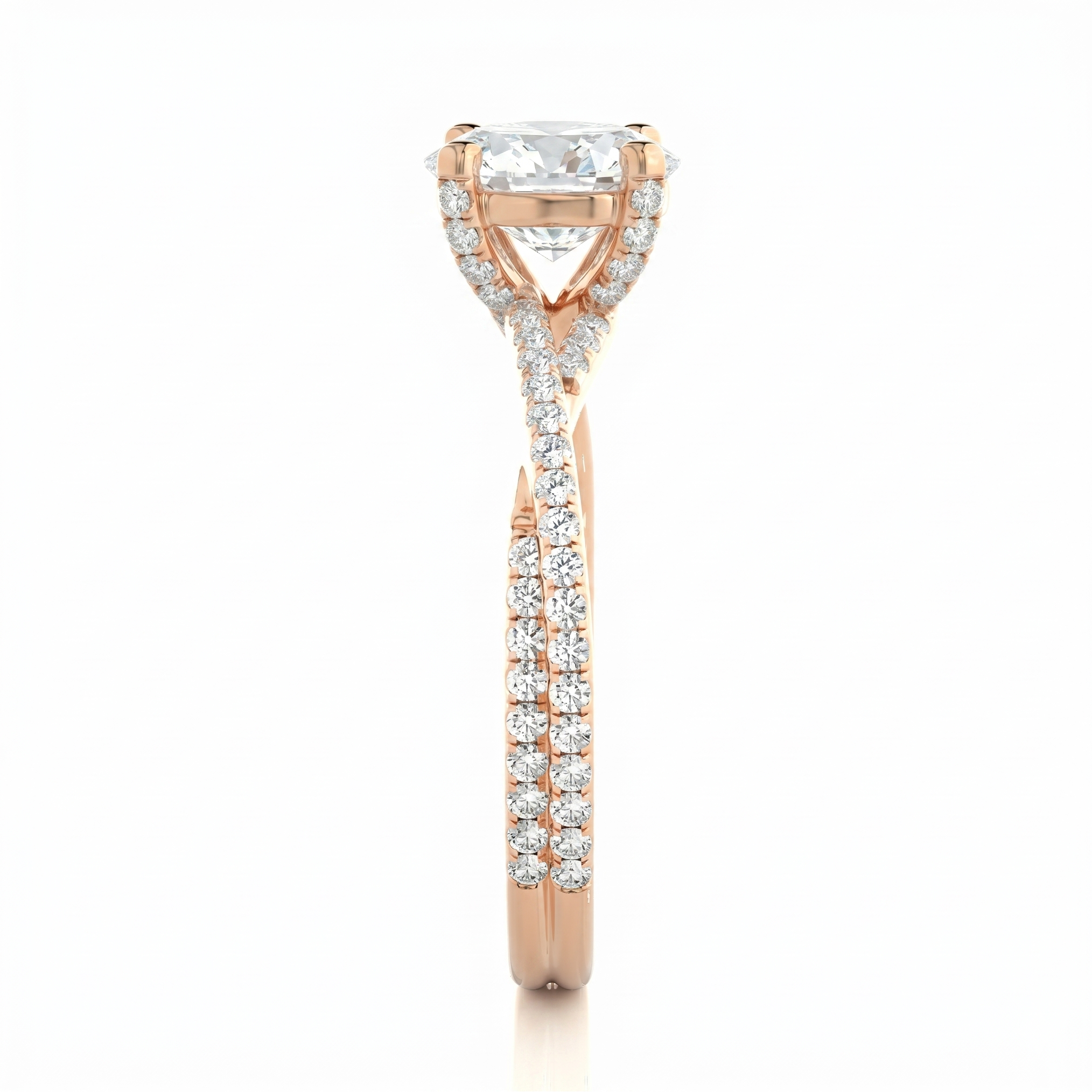 Twist Solitaire Ring - Oval 2ct